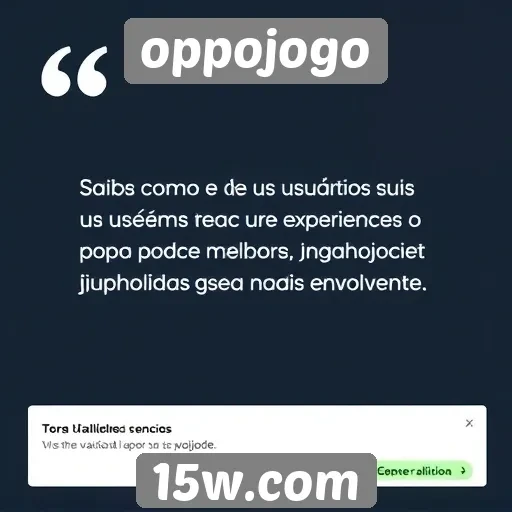 Feedback dos usuários sobre a experiência no OppoJogo